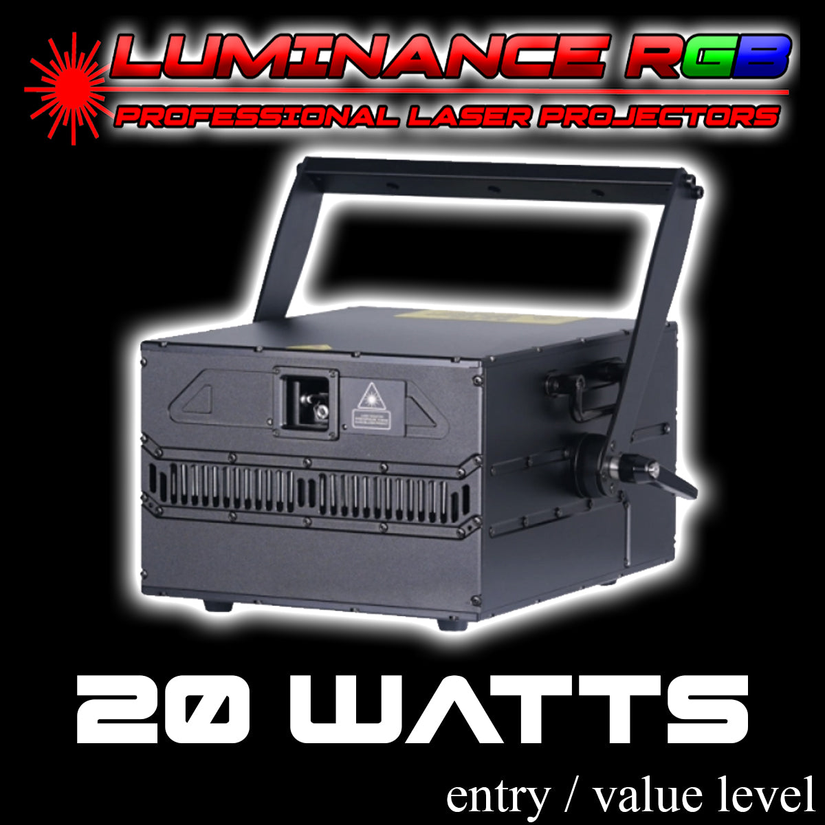 E) 20 Watt Luminance RGB Laser Light Show System. Entry Level