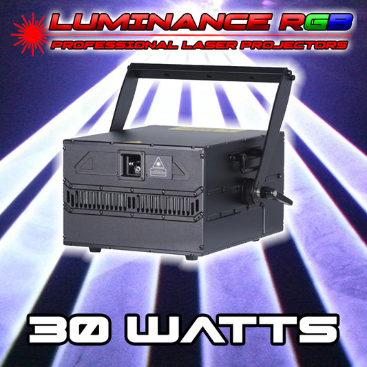 H) 30 Watt Luminance RGB Laser Light Show System