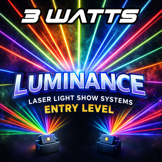 A) 3 Watt Luminance RGB Laser Light Show System. Entry Level