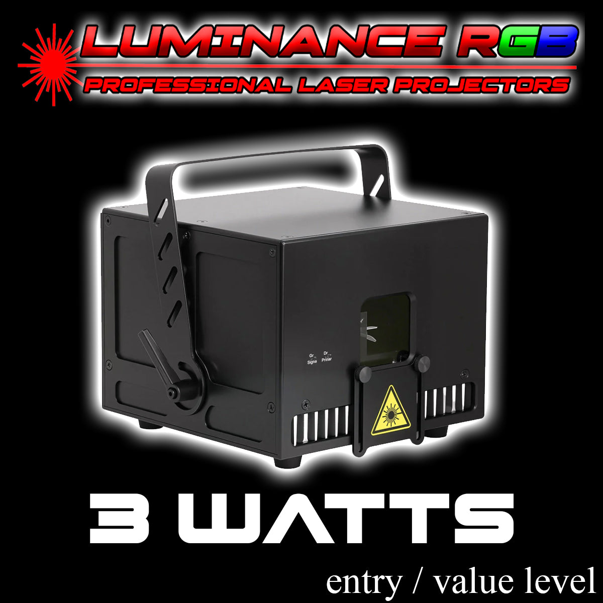 A) 3 Watt Luminance RGB Laser Light Show System. Entry Level