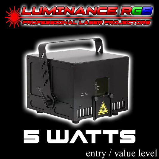 B) 5 Watt Luminance RGB Laser Light Show System. Entry Level